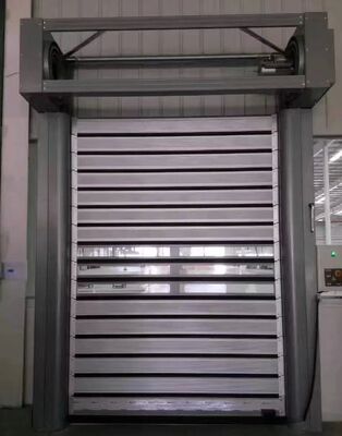 ประตูม้วนอัตโนมัติความเร็วสูงแบบกำหนดเองพร้อมคุณสมบัติด้านความปลอดภัยป้องกันไฟ