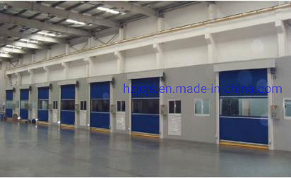 อลูมิเนียมเหล็กเหล็ก JTM-D03 รวดเร็วและชัตเตอร์ Spiral Warehouse Wind Shield ประตูอัตโนมัติ