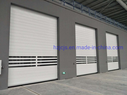 อลูมิเนียมเหล็กเหล็ก JTM-D03 รวดเร็วและชัตเตอร์ Spiral Warehouse Wind Shield ประตูอัตโนมัติ