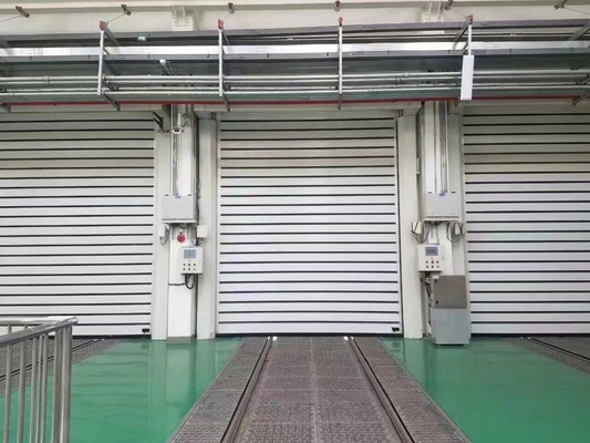 อลูมิเนียมสับสนธิ รีบล็อกขึ้น ผ้าม่าน โกดัง ปรางลม ประตูอัตโนมัติสําหรับทนทาน