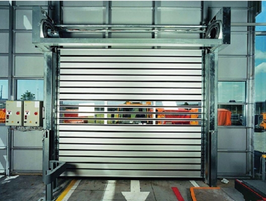 100W แอลลูมิเนียมสับสนูญ ความเร็วสูง Rolling ขึ้น รวดเร็ว Roller Shutter ประตูความปลอดภัย Spiral