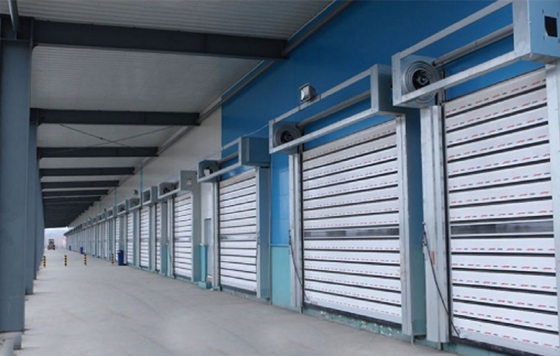 100W แอลลูมิเนียมสับสนูญ ความเร็วสูง Rolling ขึ้น รวดเร็ว Roller Shutter ประตูความปลอดภัย Spiral