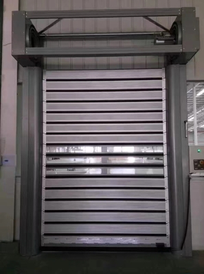 การควบคุมทางไกล 100W อัลลูมิเนียมสกัด Rolling ขึ้นและปิด การรักษาความปลอดภัย Warehouse ประตูโรงรถ