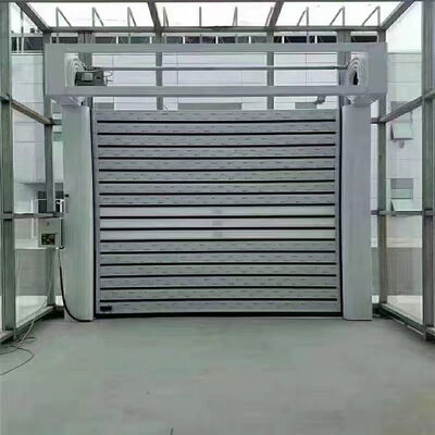 Fire Proofing High Speed Roll Up Door with Wind Resistance Beaufort 12 and IP55 Protection for Industrial Use